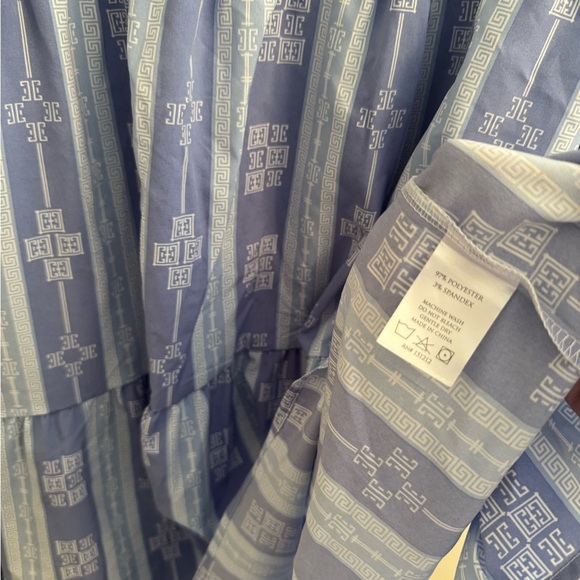 Michelle McDowell Morgan Dress Santorini Blue Size XXL NWT Tiered Babydoll - Picture 6 of 7